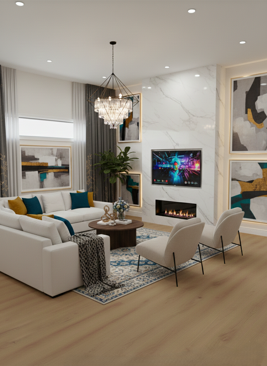 Citadel Savona Oak vinyl plank room scene
